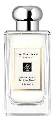 A bottle of Jo Malone Wood Sage & Sea Salt.
