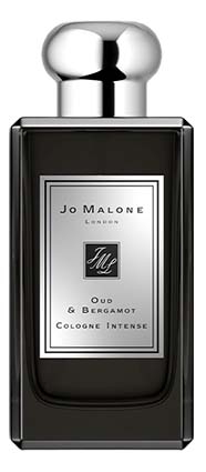A bottle of Jo Malone Oud & Bergamot.