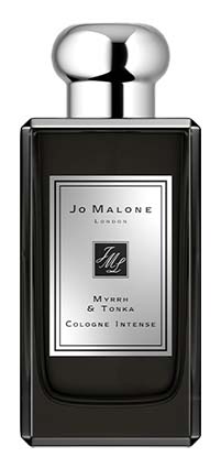 A bottle of Jo Malone Myrrh & Tonka.