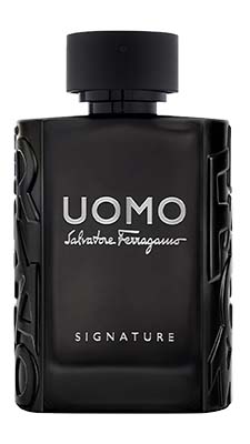 A bottle of Salvatore Ferragamo Uomo Signature.