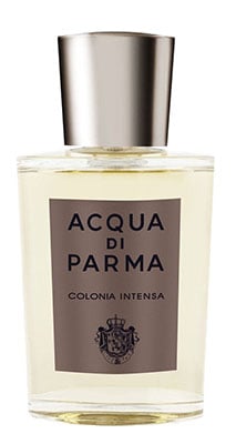 A bottle of Acqua Di Parma Colonia Intensa.