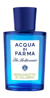 A bottle of Acqua Di Parma Blu Mediterraneo Bergamotto di Calabria.