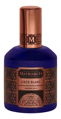 A bottle of House of Matriarch Coco Blanc.